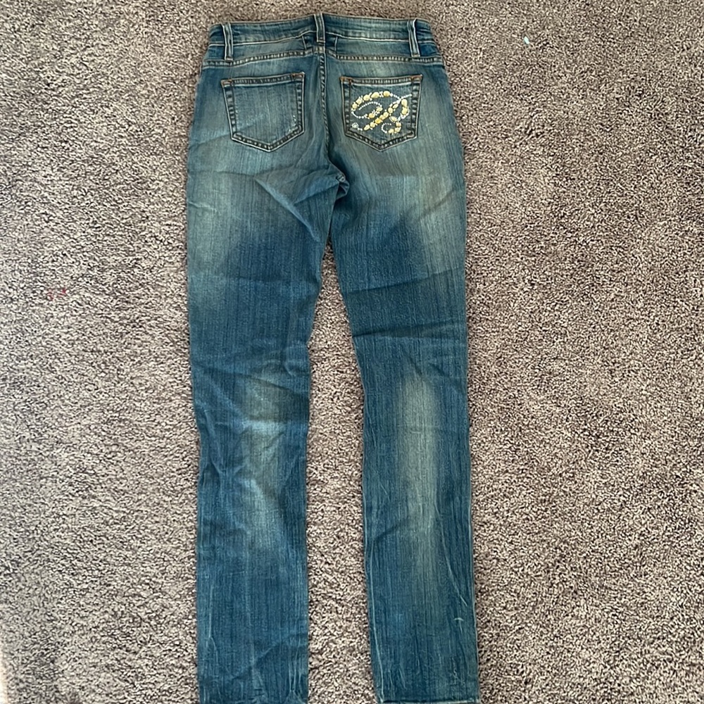 Bluemarine denim embellished crystal jeans size Italian 40 size
